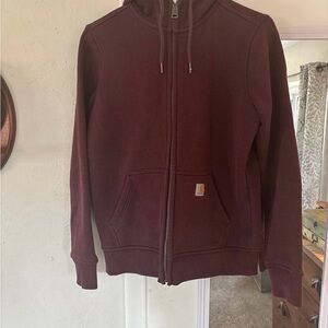 Carhartt Burgundy Full Zip Hoodie